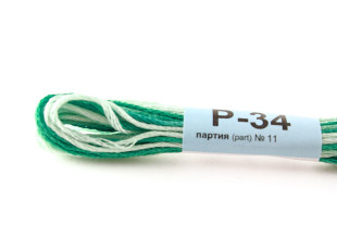 Мулине меланж Р-34 бирюзовый-св.бирюзовый