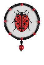 " Klart" набор для вышивания 10- 520 " Брошь. Божья коровка" 5 х 6. 5 см