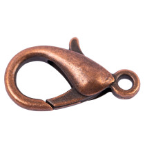 " Zlatka" Замок для бус " карабин" больш. DB- 02/ 5 14 мм 5 шт №05 под медь